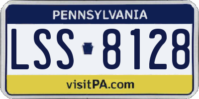 PA license plate LSS8128
