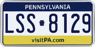 PA license plate LSS8129