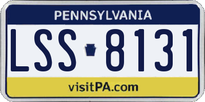 PA license plate LSS8131