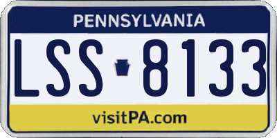 PA license plate LSS8133