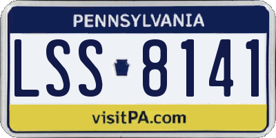 PA license plate LSS8141
