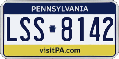 PA license plate LSS8142