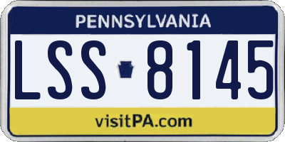 PA license plate LSS8145