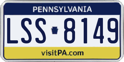 PA license plate LSS8149
