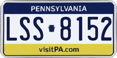 PA license plate LSS8152