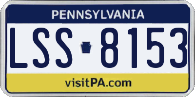 PA license plate LSS8153