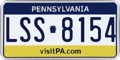 PA license plate LSS8154