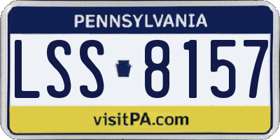 PA license plate LSS8157