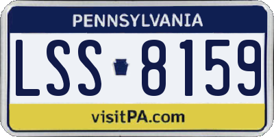 PA license plate LSS8159