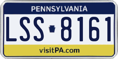 PA license plate LSS8161