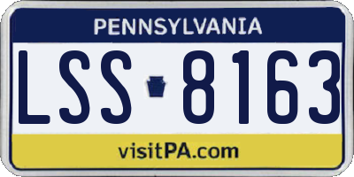 PA license plate LSS8163