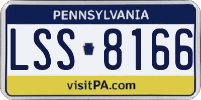 PA license plate LSS8166
