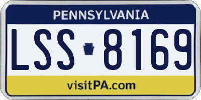 PA license plate LSS8169