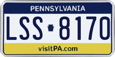 PA license plate LSS8170