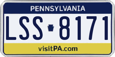 PA license plate LSS8171