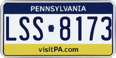 PA license plate LSS8173