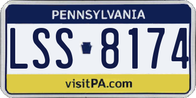 PA license plate LSS8174