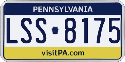 PA license plate LSS8175