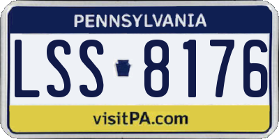 PA license plate LSS8176