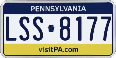 PA license plate LSS8177