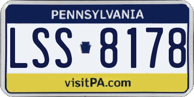 PA license plate LSS8178