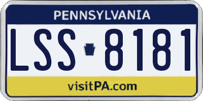PA license plate LSS8181