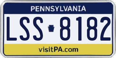 PA license plate LSS8182