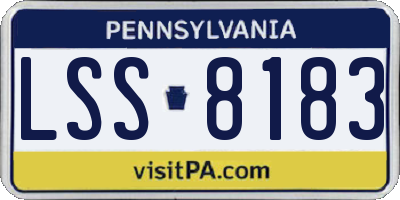 PA license plate LSS8183