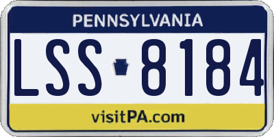 PA license plate LSS8184