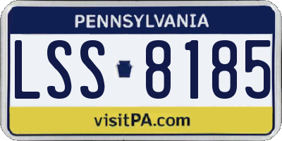 PA license plate LSS8185