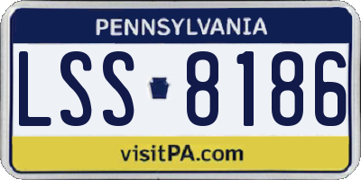 PA license plate LSS8186