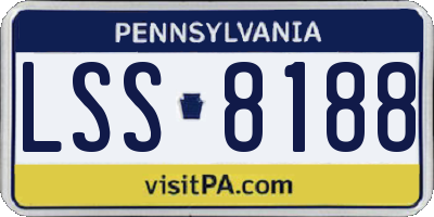 PA license plate LSS8188