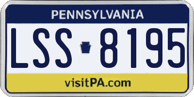 PA license plate LSS8195