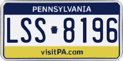 PA license plate LSS8196