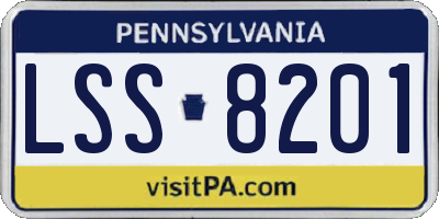 PA license plate LSS8201