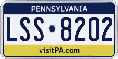 PA license plate LSS8202
