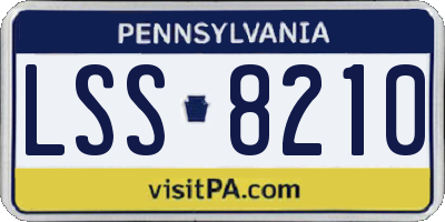 PA license plate LSS8210