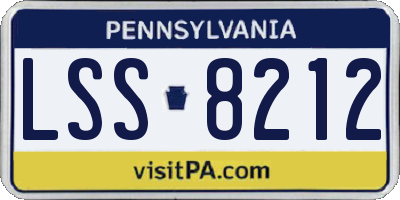 PA license plate LSS8212