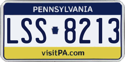 PA license plate LSS8213