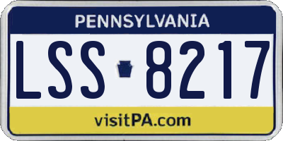 PA license plate LSS8217