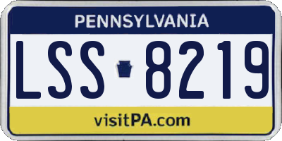 PA license plate LSS8219