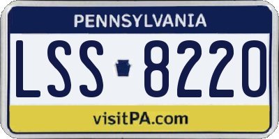 PA license plate LSS8220