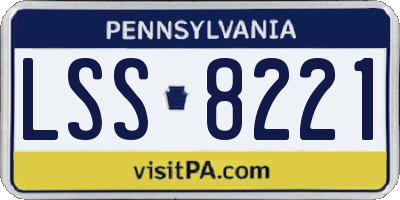 PA license plate LSS8221