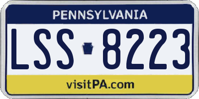 PA license plate LSS8223