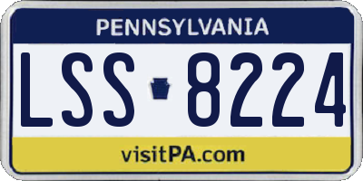 PA license plate LSS8224