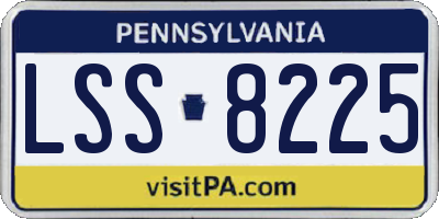 PA license plate LSS8225