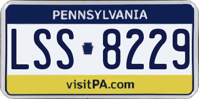 PA license plate LSS8229