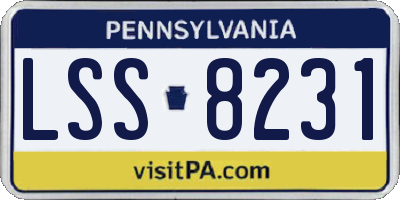 PA license plate LSS8231