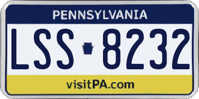 PA license plate LSS8232