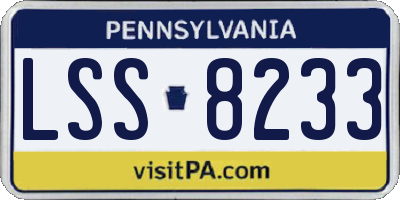 PA license plate LSS8233